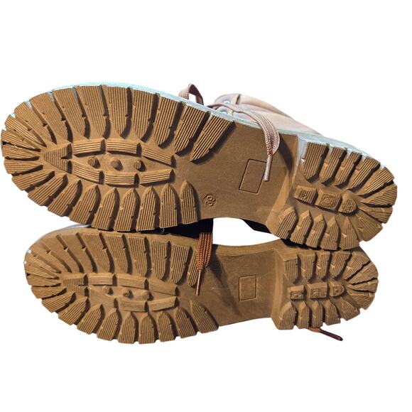 Boy's 3  Brown  Insulated Water Resistant Combat Boots Shoes Child's Kid's - Picture 5 of 6